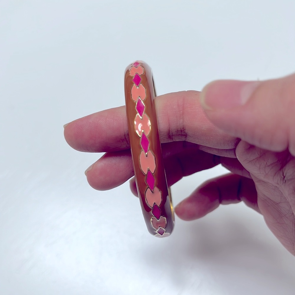 J.Crew Pink, Peach and Brown Bangle Bracelet